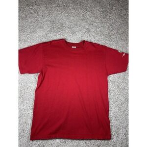 Starbucks Coffee Christmas "Pass the Cheer" T-Shirt Red Ice‎ Skating Large EUC!